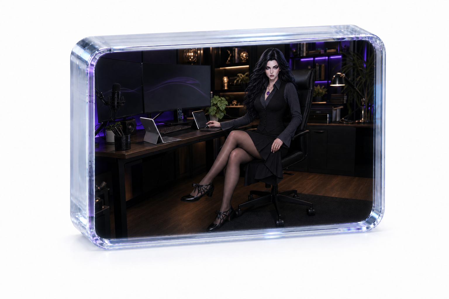 Kate seated in a sophisticated office representing Jacqueline’s digital public presence.