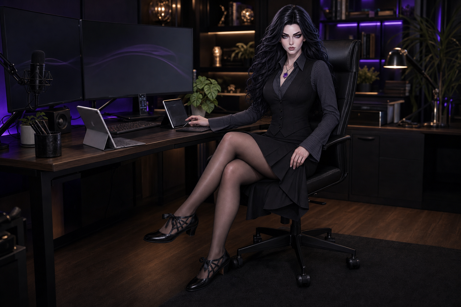 Kate seated in a sophisticated office representing Jacqueline’s digital public presence.
